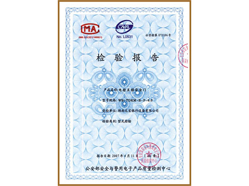 电控互锁安全门检验报告